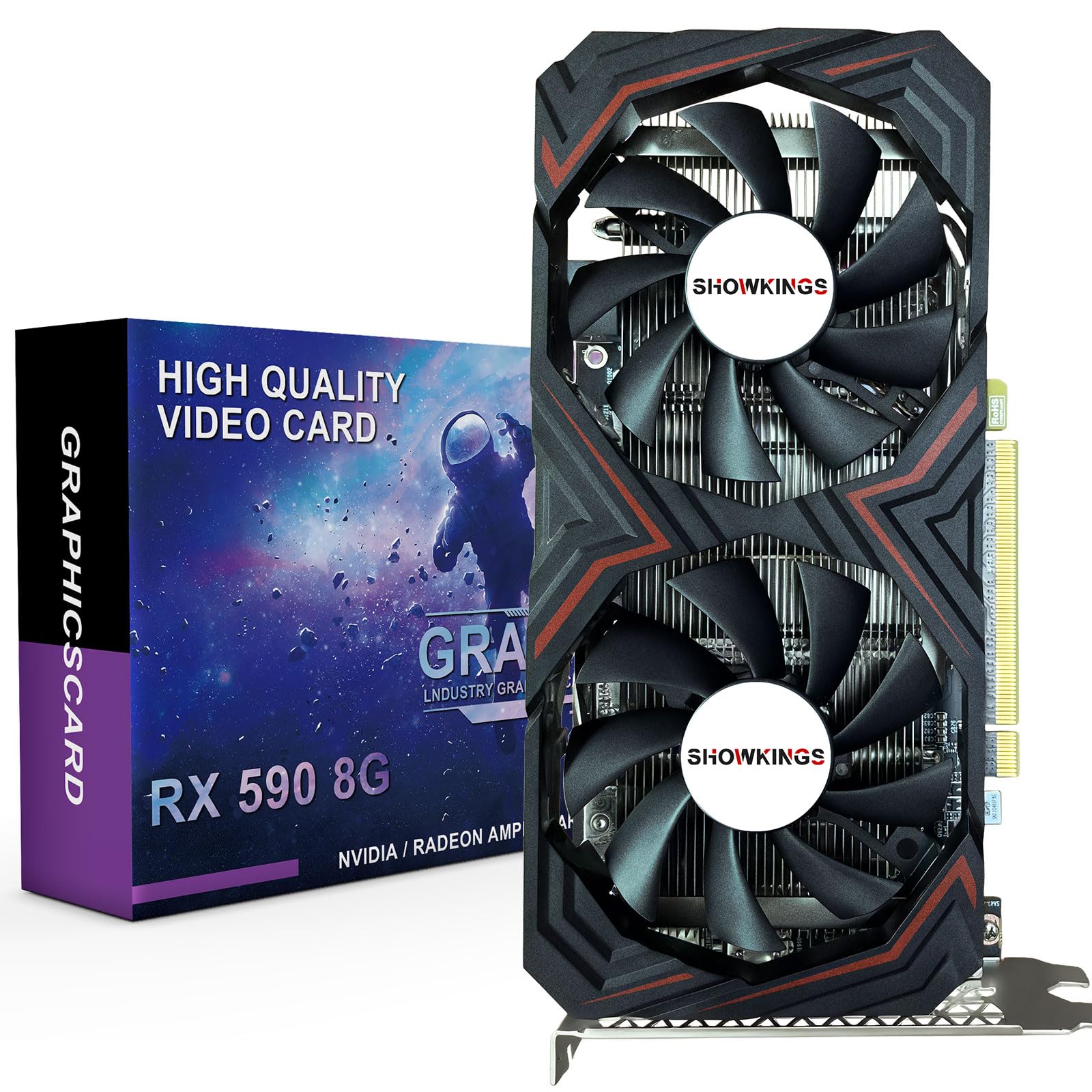 SHOWKINGS Radeon RX 590 GME Graphics Card, 8GB GDDR5 2304SP 256bit